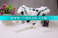 Wholesale 2011 fashion New Item real rex rabbit fur scarf / neck warmer FSC6003-1