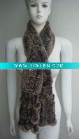 Wholesale Profesional Rabbit Knitting (S-060, Brown), Fashion Rex Rabbit Fur Scarf