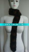 Wholesale Profesional Mink Tail Knitting (S-024, Black) Fashion Mink Fur Scarf