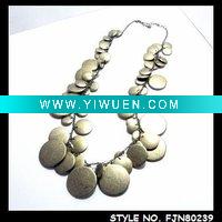 Wholesale Fashion disk charm necklace