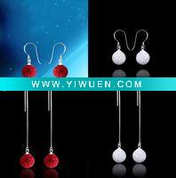Wholesale Crystal ball earrings with Czech stone