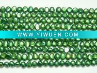 Wholesale baroque pearl AA 7.5mm-8.5mm bluish green bnm016