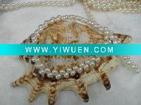 Wholesale double 3-4mm freshwater pearl necklace