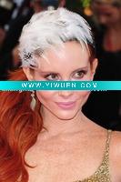 Wholesale REAL PHOTO -- 100% natural peacock feather decoration,handmade feather headband Jessica alba's feather headwear ! HW090041