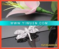 Wholesale Silver Alloy Dragonfly with Rhinestone Hair Jewelry