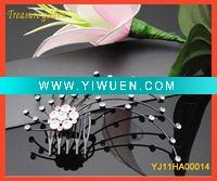 Wholesale Acrylic with Rhinestone Hair Jewelry Comb