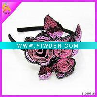 Wholesale Lace with sequin hair headbands