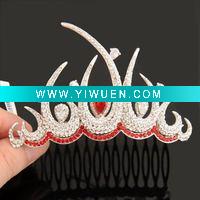 Wholesale (HGXG-120) Ruby and Rhinestone Prince Crown
