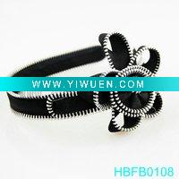 Wholesale Flower zip Head band HBFB0108