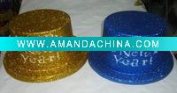 Wholesale plastic party hat with glitter PHU-11526