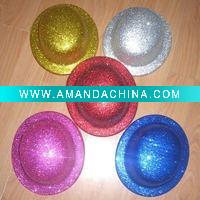 Wholesale plastic party hat with glitter PHU-11525