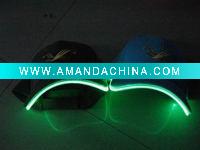 Wholesale Glow in the dark hat black with blue