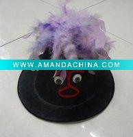 Wholesale penquin hat with purple feather