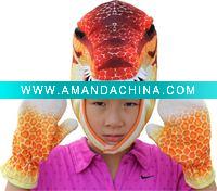 Wholesale party hats - dinosaur red