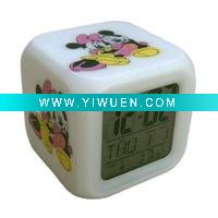 Wholesale Colorful changing clock/Calendar/table Clock/christmas gift