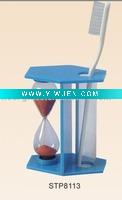 Wholesale sand timer with toothbrush holder; toothbrushing hourglass