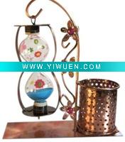 Wholesale iron sand timer with pen case