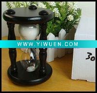 Wholesale 30minutes wood hourglass with white sand