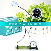 Wholesale Sports style Iron Clock with Thermometer - Discus (2433)