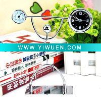 Wholesale sporting modeling Iron Clock with Thermometer - Weightlifting (2440)