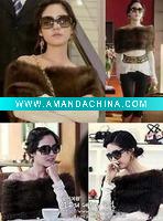 Wholesale 2011 hand-knit mink fur scarf