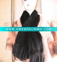 Wholesale Knit Mink Fur Scarf