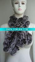 Wholesale Profesional Rabbit Knitting (S-033, Black Snowtop), Fashion Rex Rabbit Fur Scarf