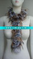 Wholesale Profesional Rabbit Knitting (S-007, Black Snowtop+Brown), Fashion Rex Rabbit Fur Scarf with Raccoon