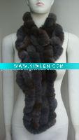 Wholesale Profesional Rabbit Knitting (S-031, Dark Grey), Fashion Rex Rabbit Fur Scarf