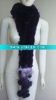 Wholesale Profesional Rabbit Knitting (S-018, Dark Violet), Fashion Rex Rabbit Fur Scarf