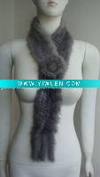 Wholesale Profesional Mink Tail Knitting (S-022, Grey) Fashion Mink Fur Scarf