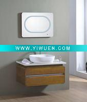 Wholesale 2011 new LED mirror solid wood bathroom cabinet / bathroom vanity HTBC-6108