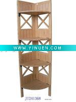 Wholesale Bamboo folding 4 layer corner bookshelf