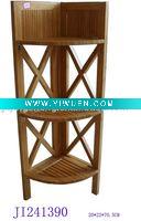 Wholesale Bamboo folding 3 layer corner bookshelf