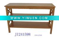 Wholesale Bamboo coffee holder table with 2 layers holder shelf