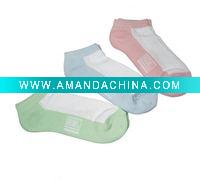 cotton sport ankle sock with mesh