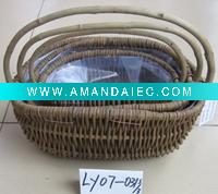 Wholesale Willow Basket, Wicker Laundry Basket, Unpeeled Willow Garden Basket, Willow Flower Basket