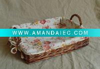 Wholesale Wicker Basketry With Flower Lining
