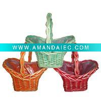 Wholesale beautiful willow basket with handle