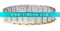 Wholesale magnetic bracelet strong magnet 3000 gauss gold plated bracelet titanium bracelet