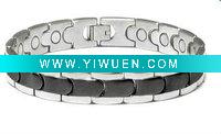Wholesale magnetic bracelet strong magnet 3000 gauss black plated bracelet titanium bracelet