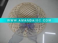 Wholesale Ladies fashion ribbon straw hat raffia hat