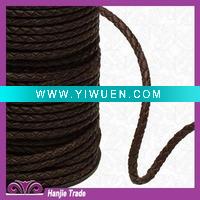 Wholesale Wholesale Black Braided Knitted Leather Cord