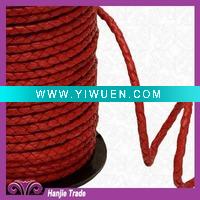 Wholesale Wholesale Red Braided Knitted Leather Cord