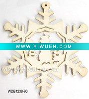 Wholesale Christmas wooden pendant, snowflake