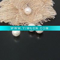 Wholesale 2011 whole hole plastic pearl beads 12mm