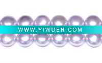 Wholesale A Grade Sea Shell Pearls Thick Coins, Lilac