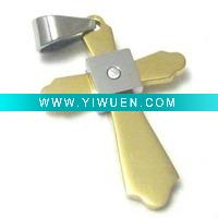 Wholesale Gold Steel Cross Pendants