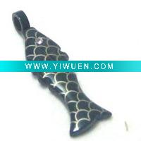 Wholesale Black Fish Steel Pendant