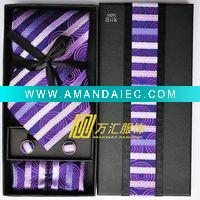 Wholesale Luxurious polyester rectangle tie sets